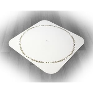 KAKEBRETT M GULLKANT 33X33CM (250)