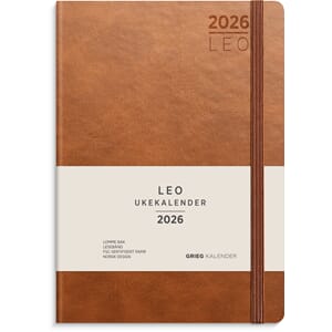 UKEKALENDER GRIEG LEO A5 LITE 26 COGNAC