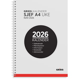 SJEFSKALENDER GRIEG A4 2026 REFILL