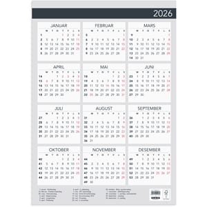 PLAKATKALENDER ELEGANT GRIEG 2026 A3