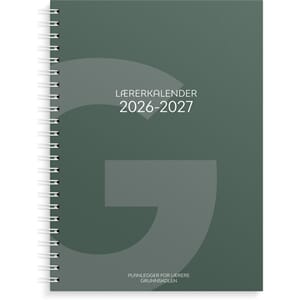 Lærerkalender A4 gr skole26/27 grønn