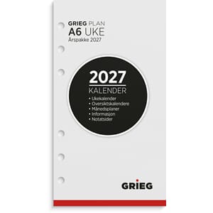 Årspakke GRIEG A6 2027 uke