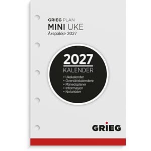 Årspakke GRIEG Mini 2027 uke