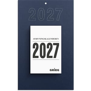 Avrivningskalender GRIEG 27 med. m/plate