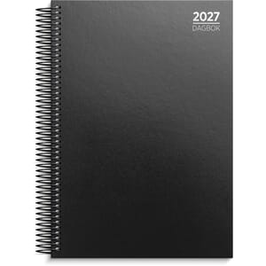 Dagbok GRIEG A4 spiral linjert 2027 sort