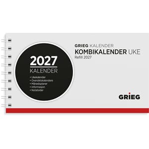 Kombikalender GRIEG 2027 spiral