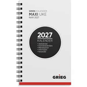 Lommekalender GRIEG Maxi 2027 refill