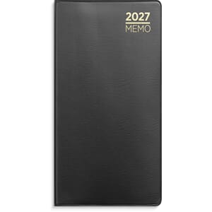 Lommekalender GRIEG Memo 2027 plast sort