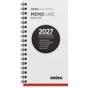 Lommekalender GRIEG Memo 2027 refill