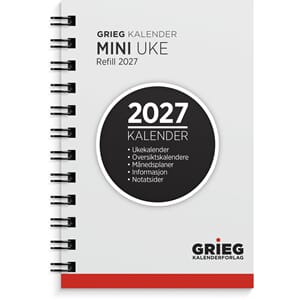 Lommekalender GRIEG Mini 2027 refill