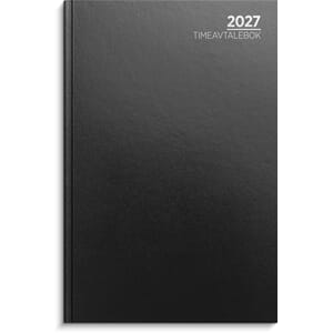 Timeavtalebok GRIEG imitert 2027 sort