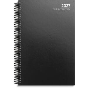 Timeavtalebok GRIEG spiral 2027 sort