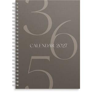 Ukekalender GRIEG Multi A5 2027 brun
