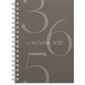 Ukekalender GRIEG Multi A6 2027 brun