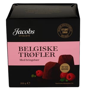 BELGISKE TRØFLER BRINGEBÆR JACOBS UTVALG 200GR