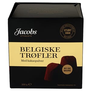 BELGISKE TRØFLER KAKAO JACOBS UTVALGTE 200GR