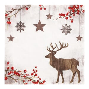 Serviett PAPSTAR 33x33cm Reinsdyr (20)