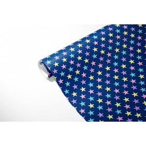 Gavepapir 70cmx10m Stars blå