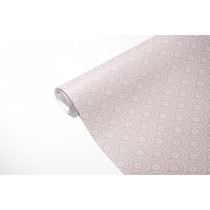 Gavepapir 70cmx10m Sunburst rosa/hvit