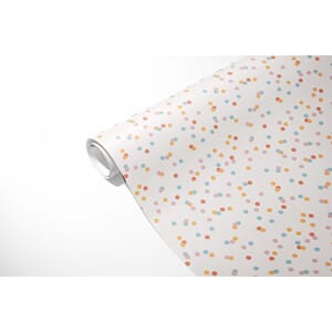 Gavepapir 70cmx10m Confetti prikket