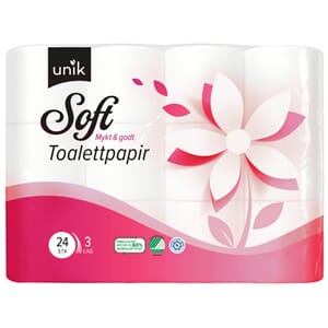 TOALETTPAPIR UNIK SOFT 3L (24)