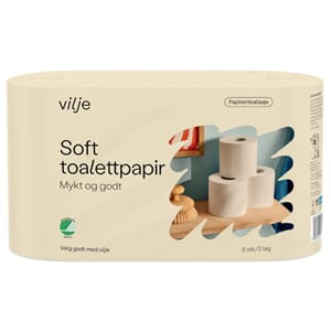 TOALETTPAPIR VILJE SOFT  I PAPIREMBALLASJE(6)