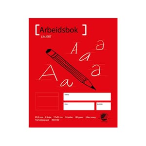 ARBEIDSBOK 17X21 80G 23,5MM LINJERT