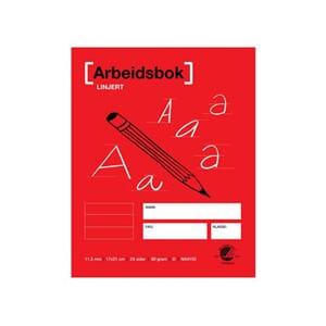 ARBEIDSBOK 17X21 80G 11,5MM LINJERT