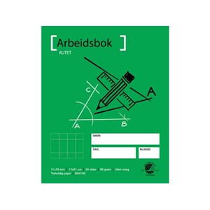 ARBEIDSBOK 17X21 80G 11X18 RUTET