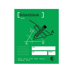 ARBEIDSBOK 17X21 80G 5X10 RUTET