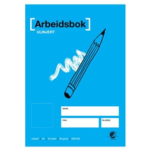 Arbeidsbok A4 80g ulinjert