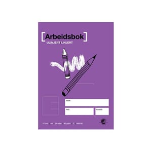 ARBEIDSBOK A4 80G 17MM ULINJERT/LINJERT