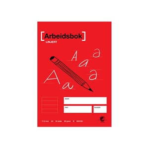 ARBEIDSBOK A4 80G 11,5MM LINJERT