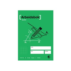 ARBEIDSBOK A4 80G 10X10 RUTET
