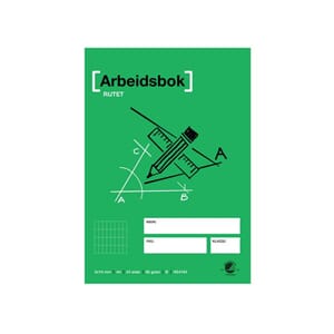 ARBEIDSBOK A4 80G 5X10 RUTET