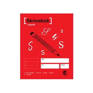 SKRIVEBOK 17X21 80G 24BL 11,5MM LIN M.LI