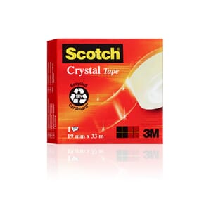 TAPE SCOTCH CRYSTAL 600 19MMX33M