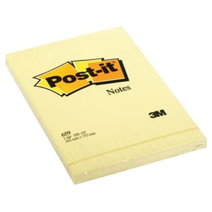 NOTATBLOKK POST-IT NOTES  102X152 GUL
