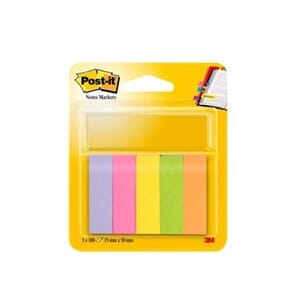 BOKMERKE POST-IT 15X50MM 5 NEONFARGER