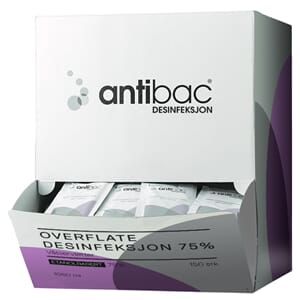 VÅTSERVIETTER OVERFLATE  ANTIBAC 150STK