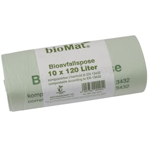 AVFALLSSEKK BIO 120L KOMPOSTERBAR BIOMAT(10)
