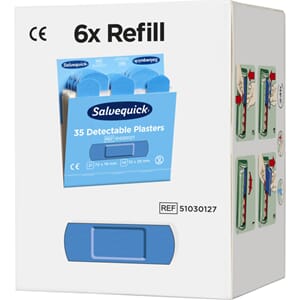 PLASTER SALVEQUICK DETECTABLE BLÅ (6X35)