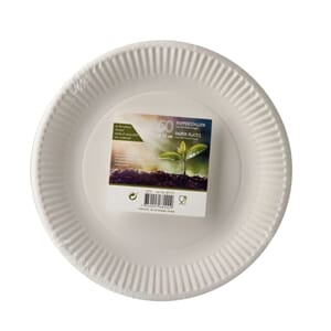 PAPPTALLERKEN ØKO RUND Ø 23 CM HVIT (50)