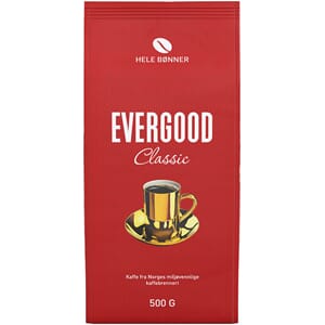 KAFFE EVERGOOD CLASSIC HELE BØNNER 500GR