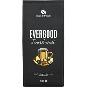 KAFFE EVERGOOD DARK ROAST HELE BØNNER 500GR(6)