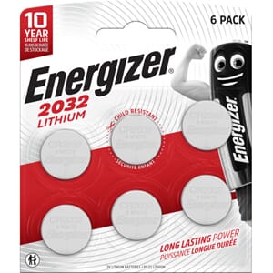BATTERI ENERGIZER LITHIUM CR2032 (6)