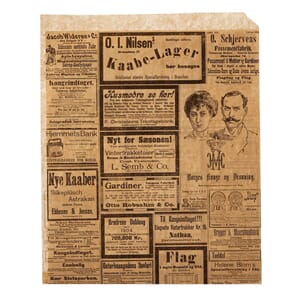 HAMURGERLOMME 17X19CM BRUN AVISTRYKK(1000)