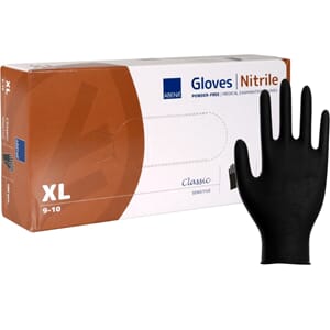ENGANGSHANSKE NITRIL SORT SENSITIVE XL(100)