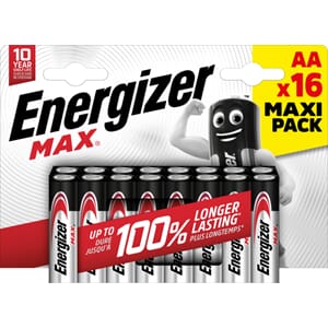 BATTERI MAX ALK AA 16STK ENERGIZER
