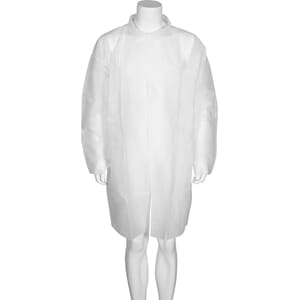 BESØKSFRAKK HVIT PP L/XL 5STK ABENA (5)